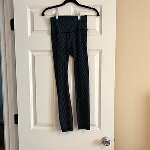 lululemon athletica Black and Teal Leggings